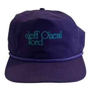 Vintage Jeff O'Neal Trucker‎ Hat Ford Sportcap Purple Rope Adjustable Strapback